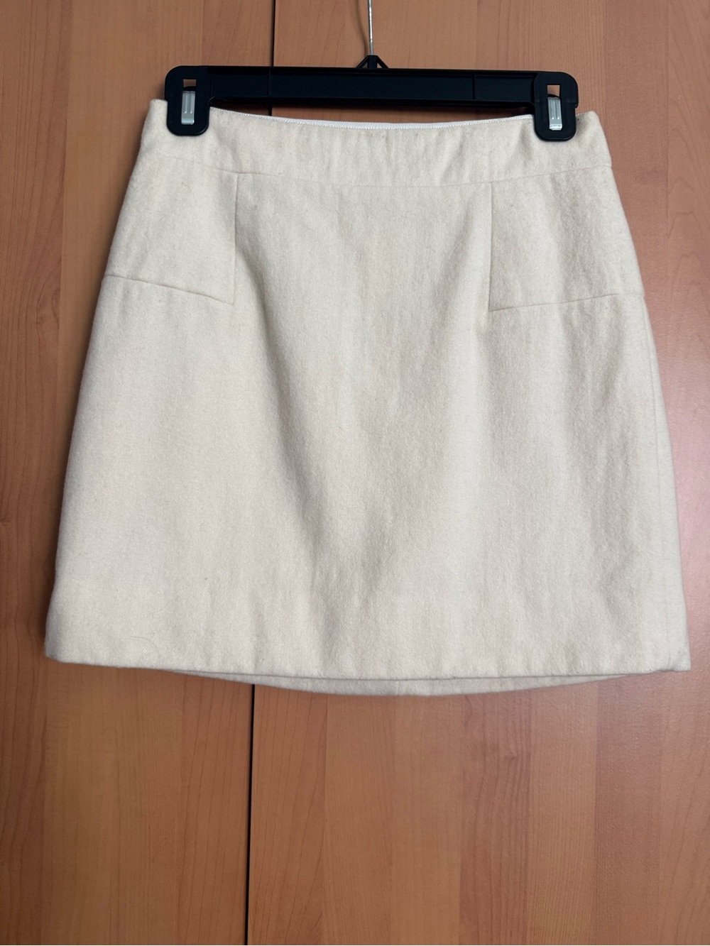 J. Crew Cream Wool Mini Skirt - Clean A-Line